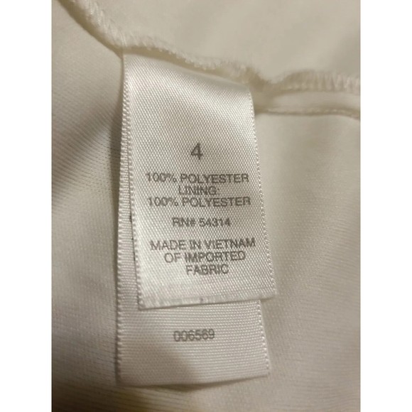 Bisou Bisou Dress Womens Size 4 Chiffon Cold Shoulder Multicolor Lined - Picture 15 of 15